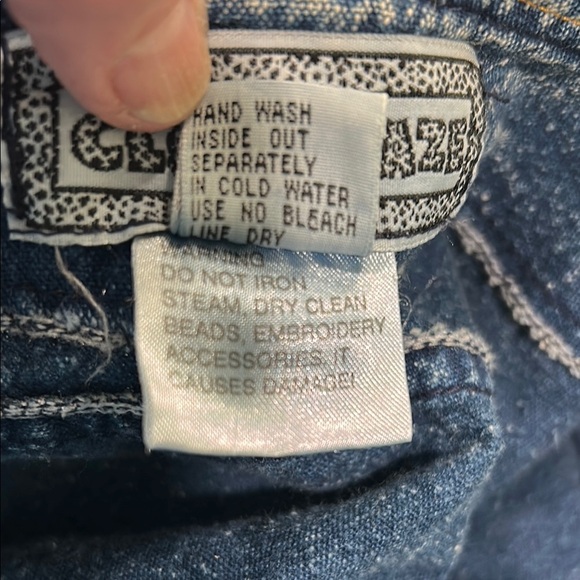 Vintage Denim Cardigan with Gold Embroidery - Picture 11 of 11